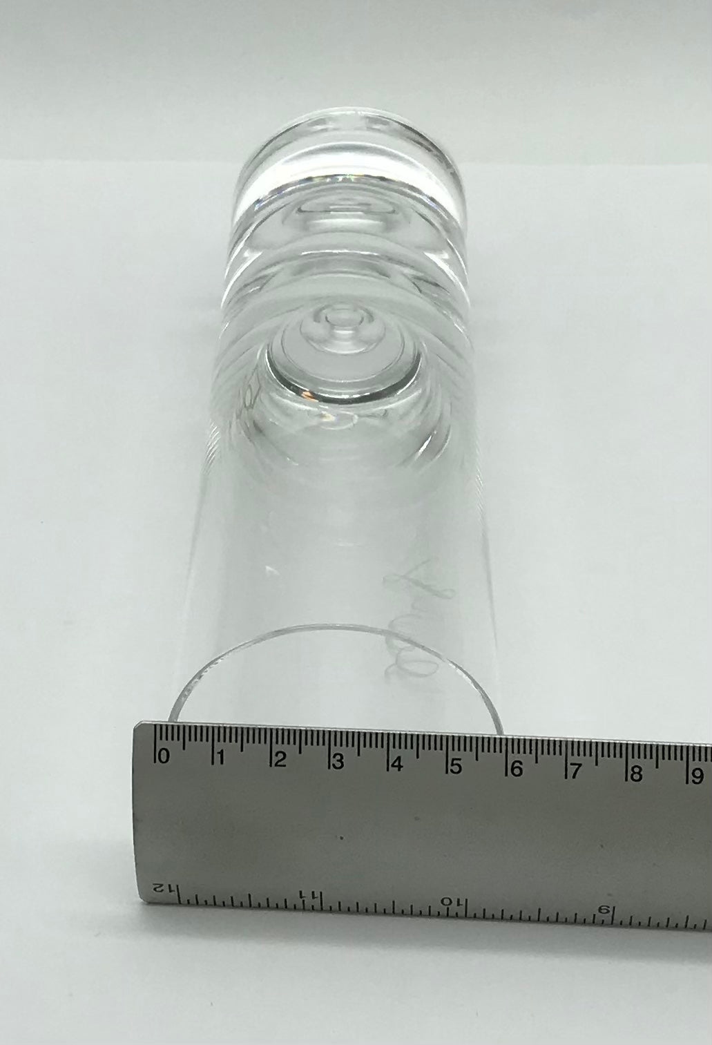 ICHENDORF Trinkglas mit Kugel Höhe ca. 19 cm, mit Gravur