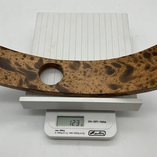 Weinflaschenhalter aus hellem geflecktem Holz, Flaschen Ständer,