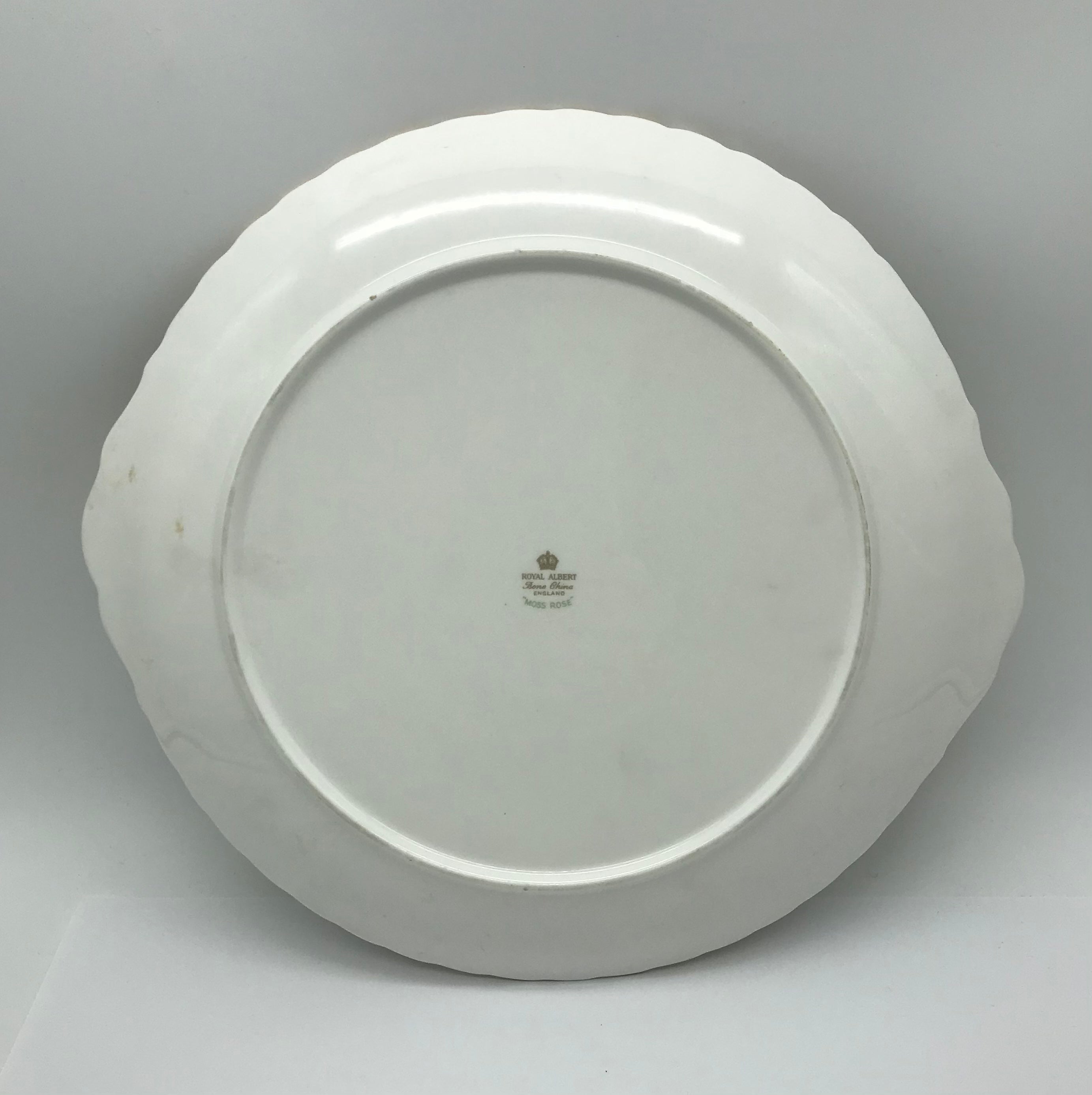 Royal Albert Moss Rose Bone China Goldrand Kuchenplatte Servierplatte