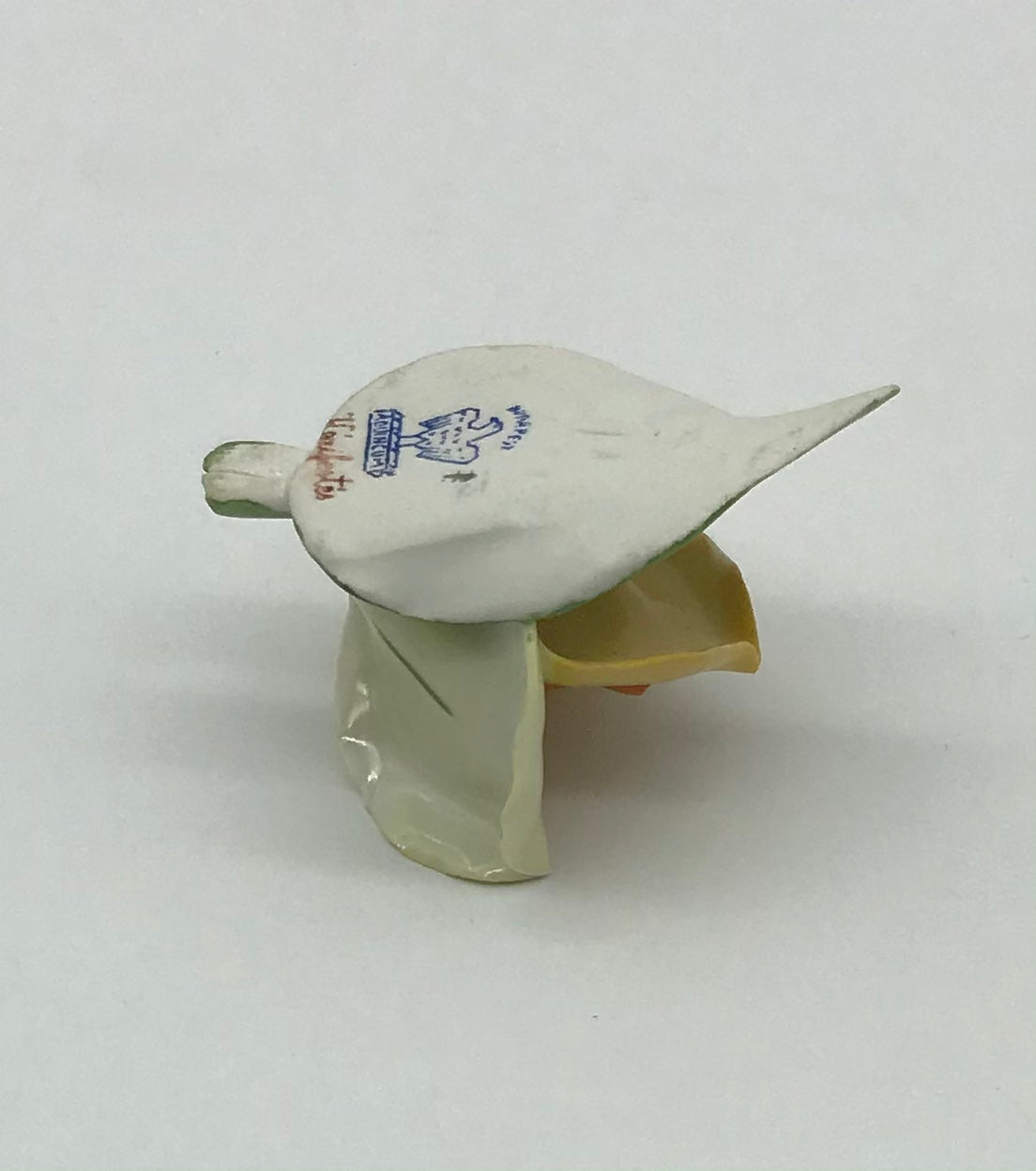 Porzellan Rose Blume Aquincum Budapest handbemalt, gelb