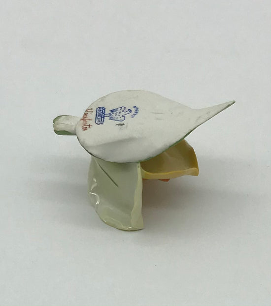 Porzellan Rose Blume Aquincum Budapest handbemalt, gelb