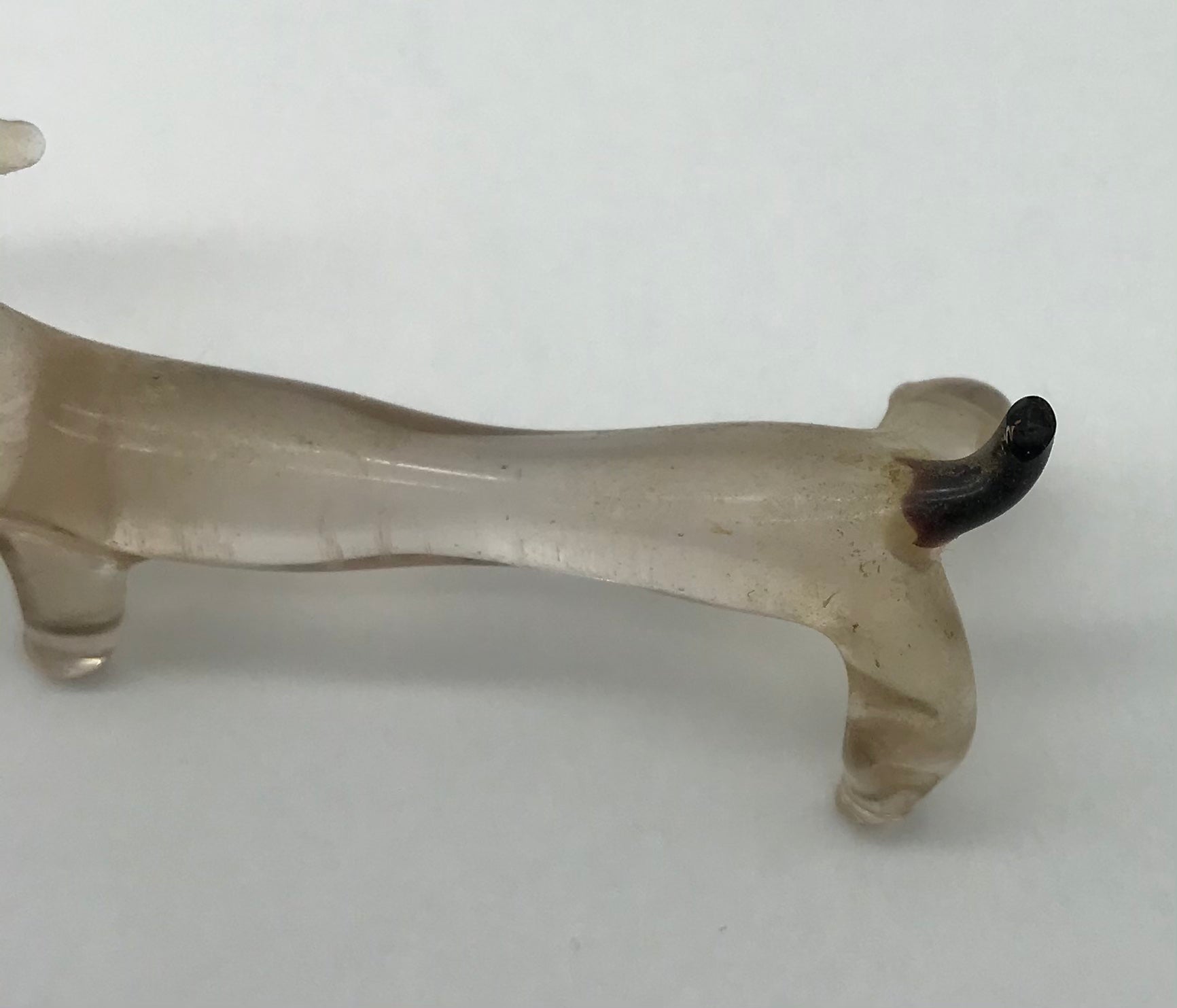 KONVOLUT 4 Stk. Glasfigur Giraffe, Hund, Reh, Dekoration, Setzkasten, Vitrine