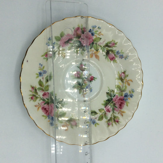 Royal Albert MOSS ROSE Kaffeegedeck 3tlg. Sammeltasse Bone China England