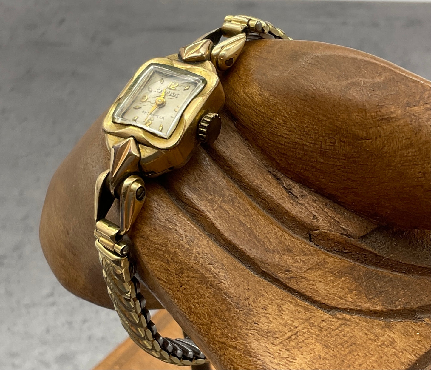 Exquisit, 17 Jewels, Damenuhr mit Flexband,