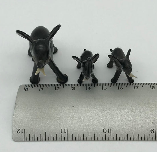 Elefanten Familie, 2 klein, 1 groß, Dekoration, Setzkasten, Vitrine