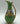 H W Karlsbader Wertarbeit Porzellan Vase, kleine Henkelvase grün mit Vergoldung