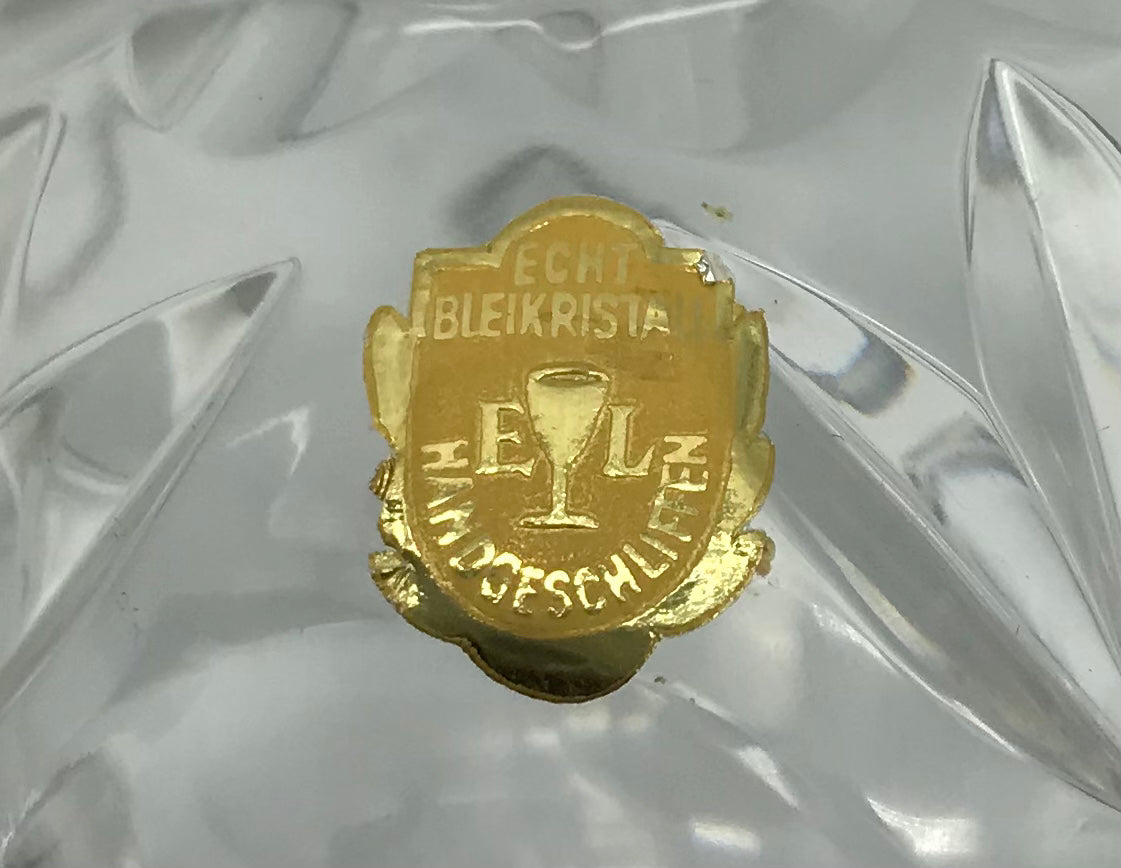 Kristall Bleikristall Vase Höhe 10,5cm, handgeschliffen