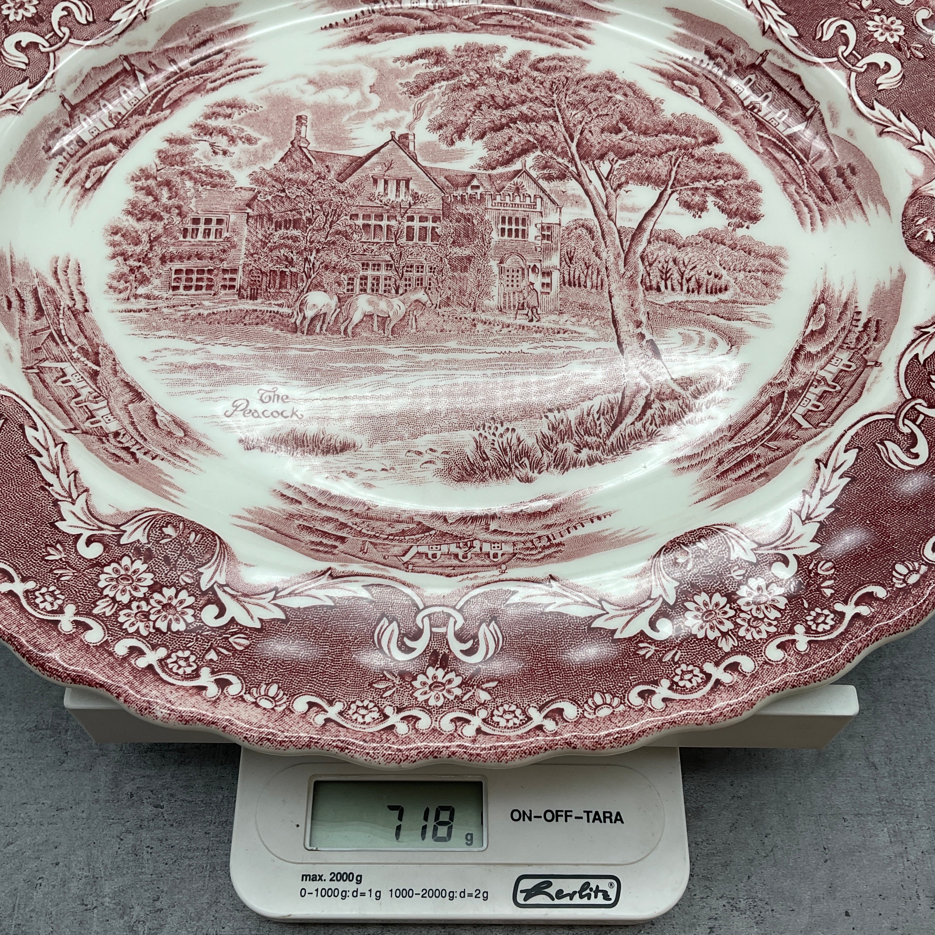 Ovale Platte, Servier Teller, Grindley, English Country Inns, England, Landhaus Porzellan