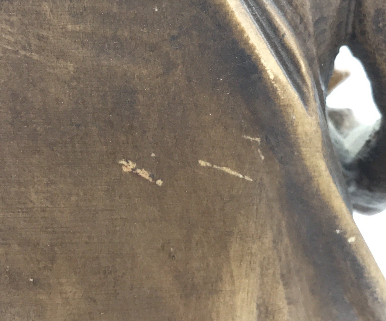 Josef als Handwerker mit Langsäge, Holzgeschnitzt, 30 cm hoch