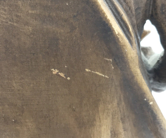 Josef als Handwerker mit Langsäge, Holzgeschnitzt, 30 cm hoch