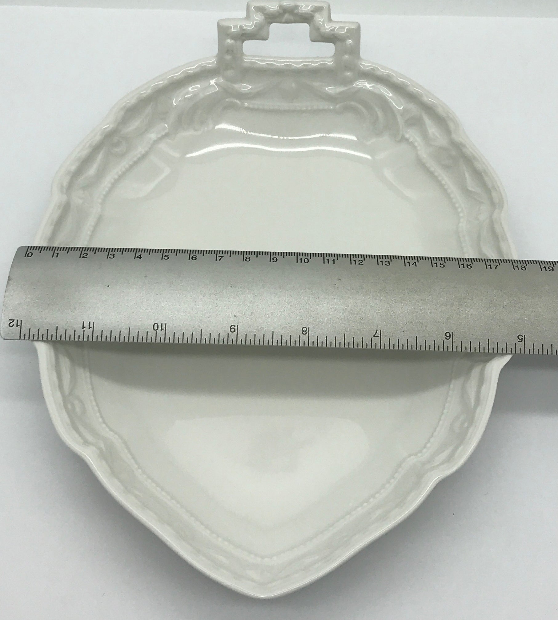 Blattschale - Porzellan weiß, KPM Berlin, Servier Schale