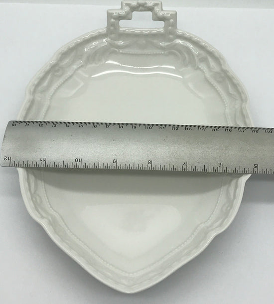 Blattschale - Porzellan weiß, KPM Berlin, Servier Schale