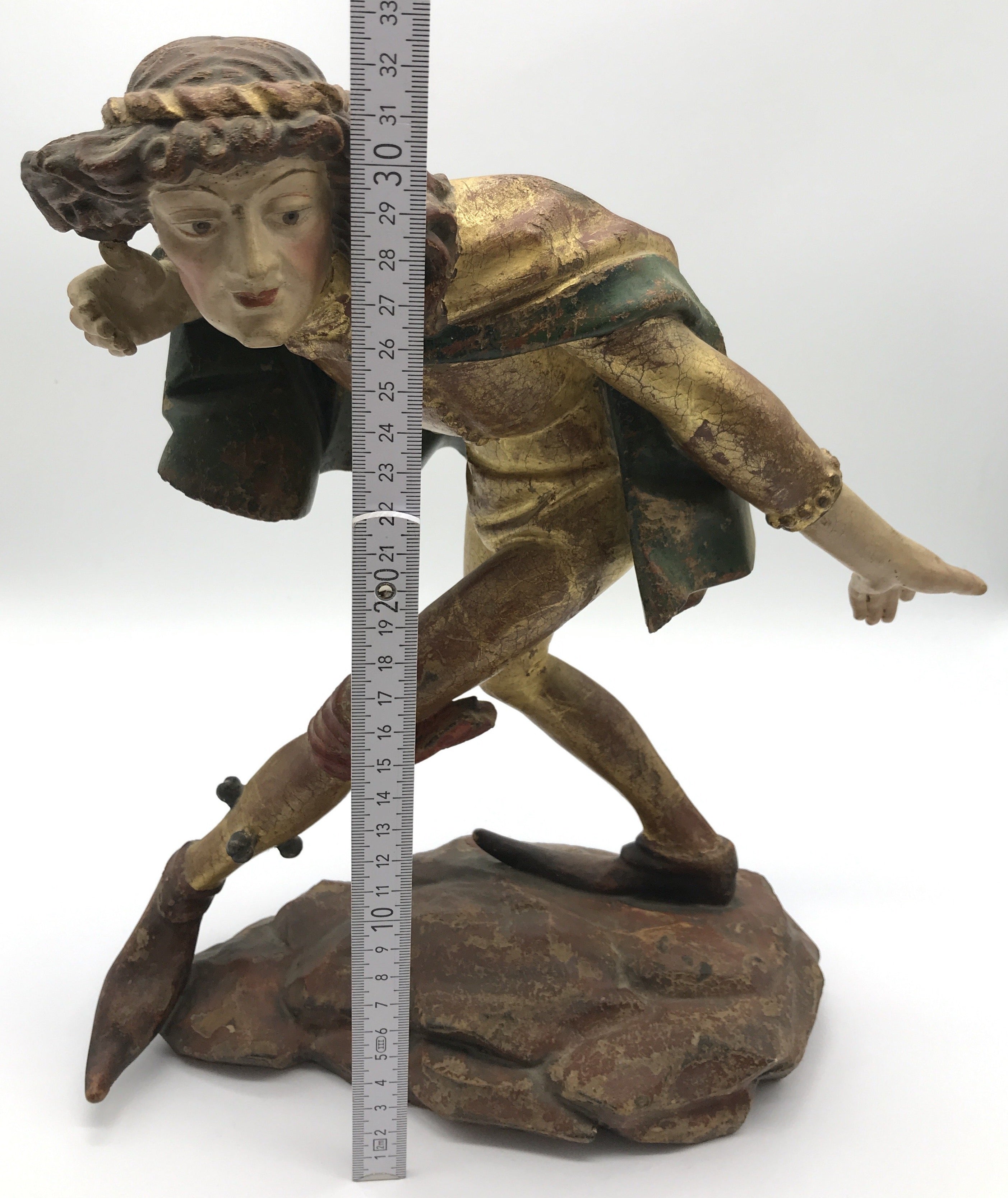 Moriskentänzer Jüngling, Schenna K. Kostner 1980, handgeschnitzt, 32,5cm hoch