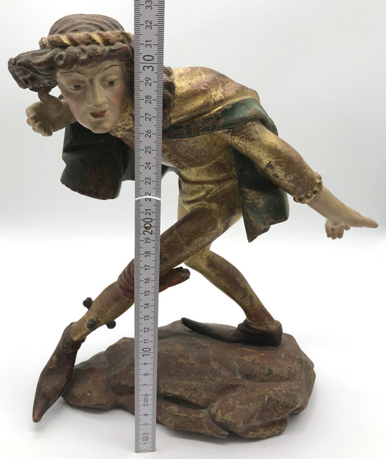 Moriskentänzer Jüngling, Schenna K. Kostner 1980, handgeschnitzt, 32,5cm hoch