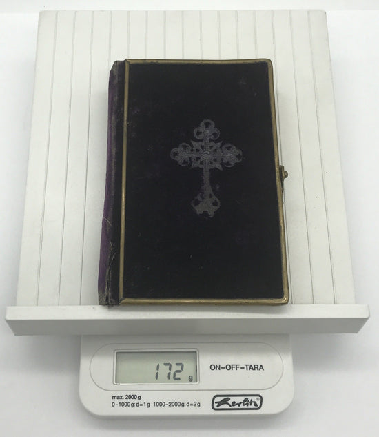 Lehr- und Gebetbuch für kath. Jünglinge und Jungfrauen Samteinband