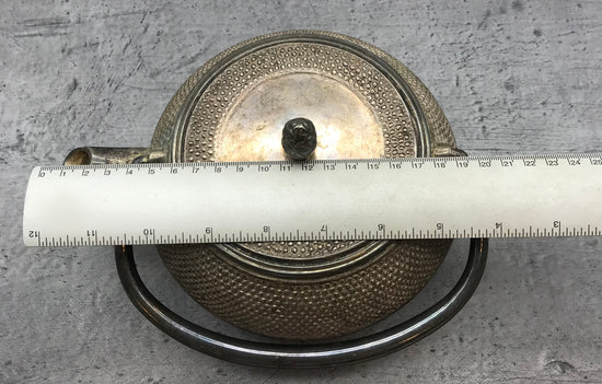 Teekanne mit Henkel, versilbert