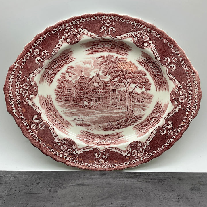 Ovale Platte, Servier Teller, Grindley, English Country Inns, England, Landhaus Porzellan