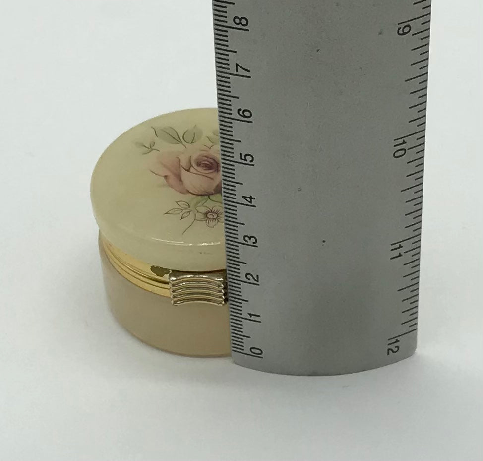 Genuine ALABASTER, handgemachte italienische Pillendose, Pillen Box