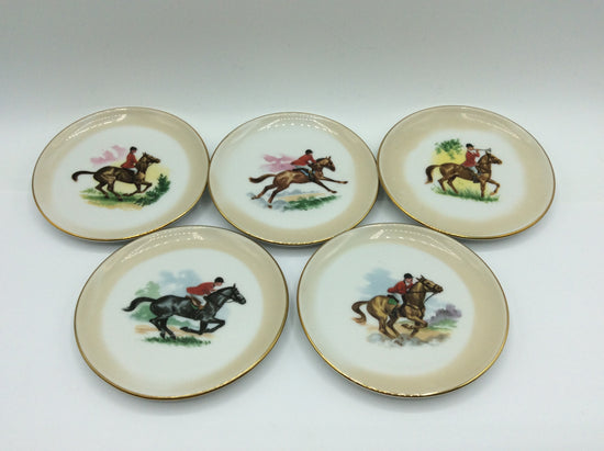 5 Stk. kleine Sammelteller Schumann Bavaria Arzberg, Reitermotiv