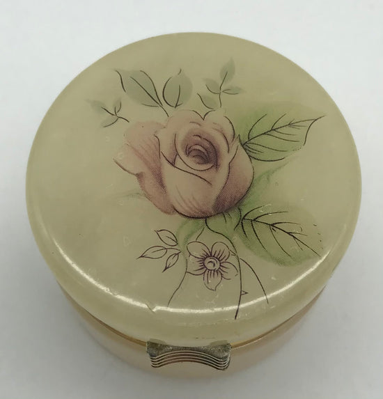 Genuine ALABASTER, handgemachte italienische Pillendose, Pillen Box