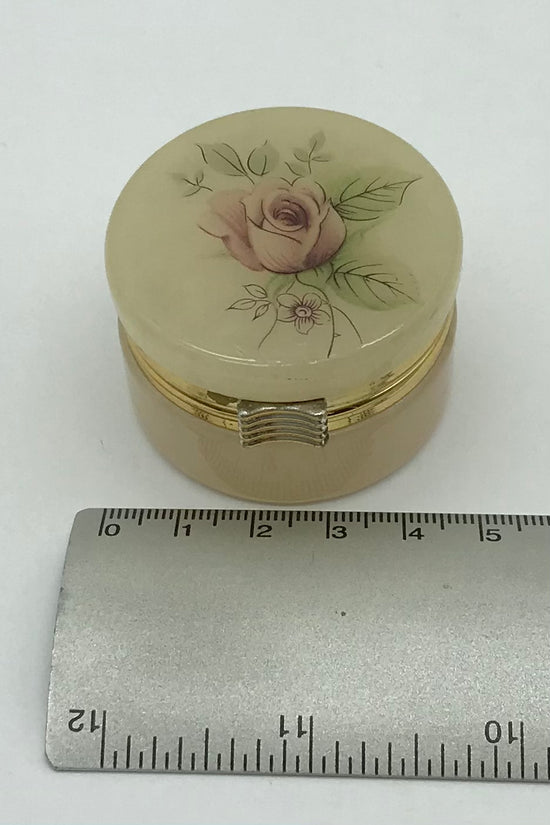 Genuine ALABASTER, handgemachte italienische Pillendose, Pillen Box