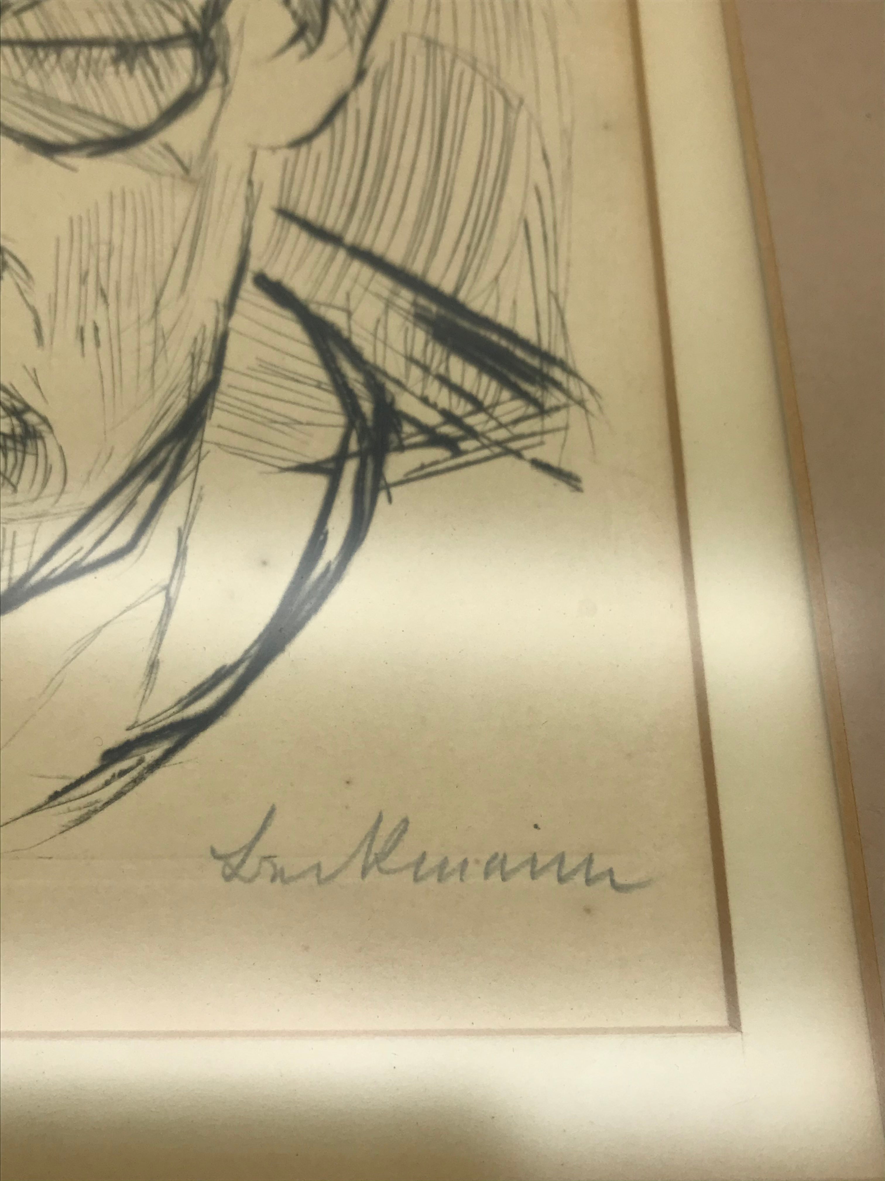 Max Beckmann ein Selbstporträt in Kaltnadeltechnik