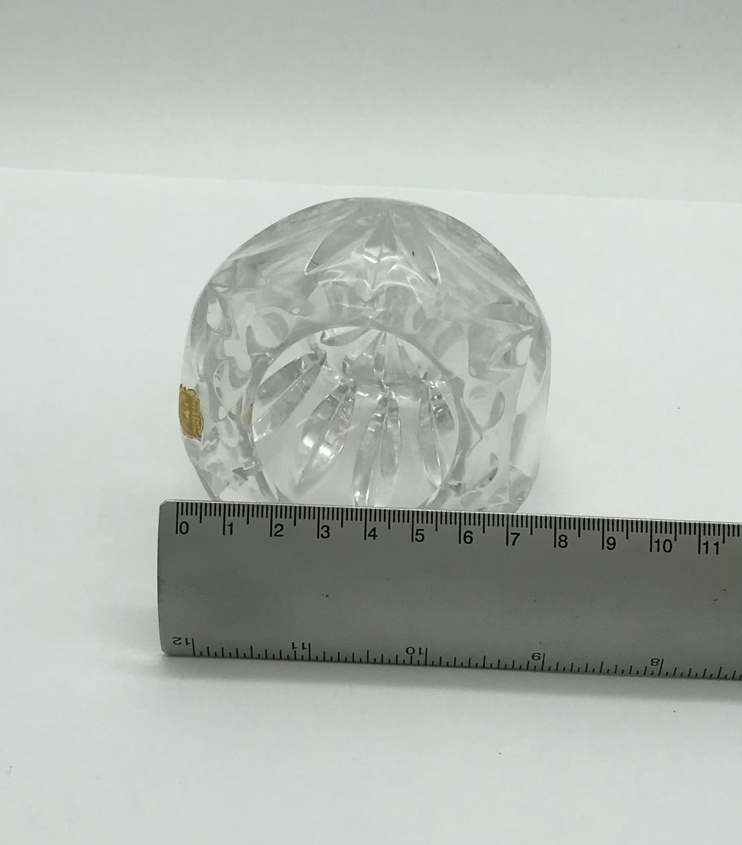 Kristall Bleikristall Vase Höhe 10,5cm, handgeschliffen