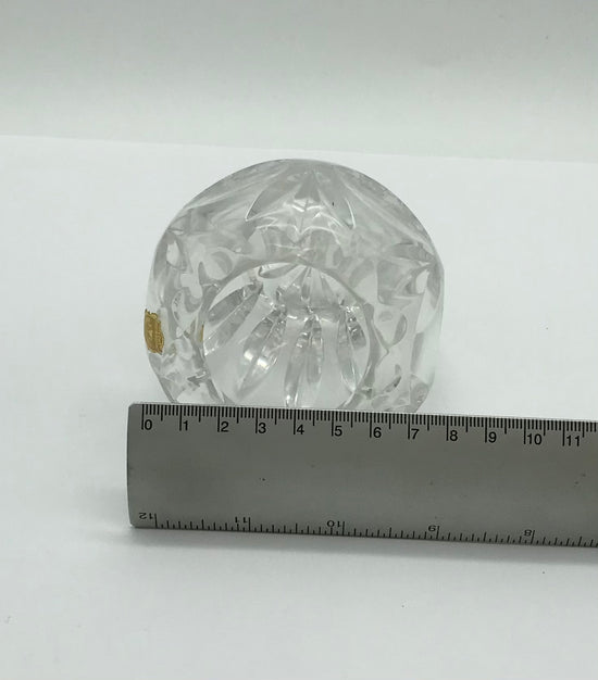 Kristall Bleikristall Vase Höhe 10,5cm, handgeschliffen