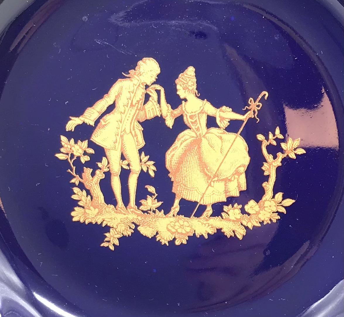 Limoges France| Konfektteller | Desserteller| Kobaltblau|