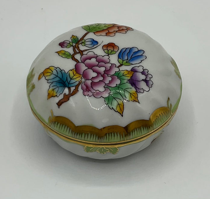 HEREND Hungary - Schmuck Döschen, Schmetterlings Motiv