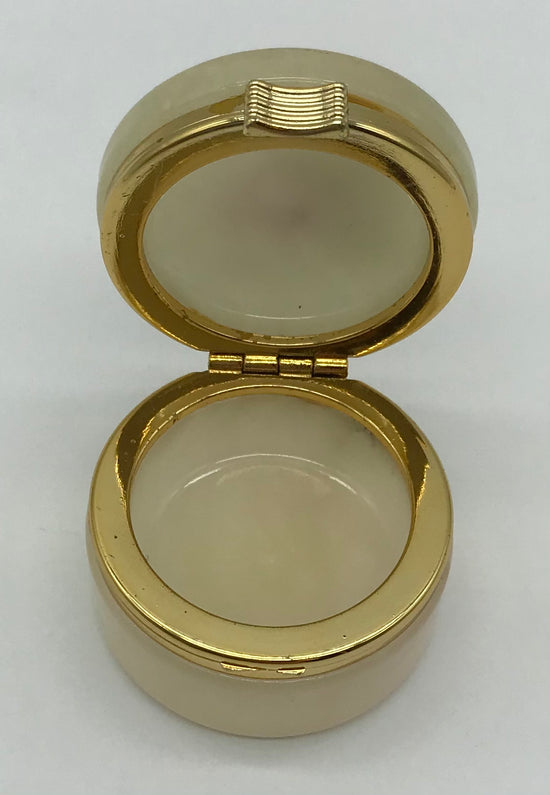 Genuine ALABASTER, handgemachte italienische Pillendose, Pillen Box