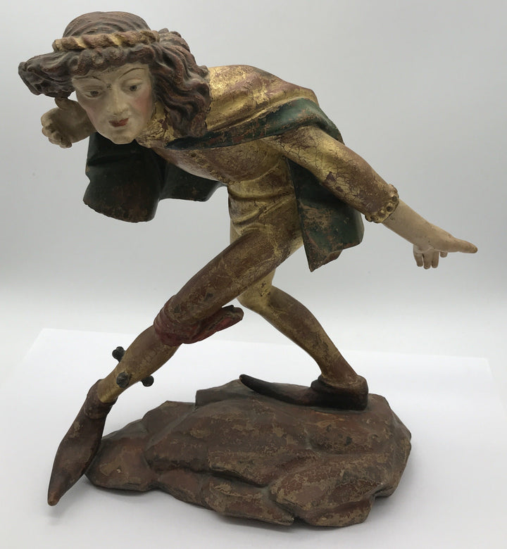 Moriskentänzer Jüngling, Schenna K. Kostner 1980, handgeschnitzt, 32,5cm hoch