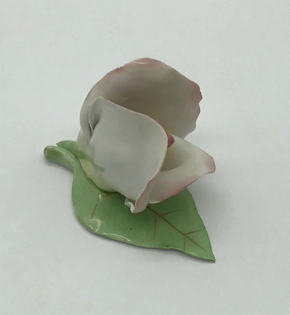 Porzellan Rose Blume Aquincum Budapest handbemalt, rosa