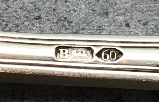 Besteck, Gabeln, 9 Stk. 60er versilbert