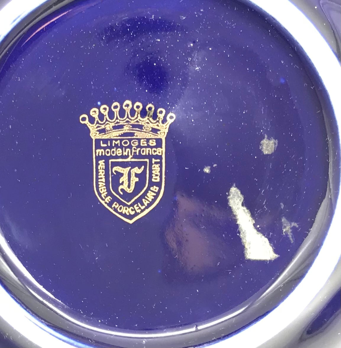 Limoges France| Konfektteller | Desserteller| Kobaltblau|