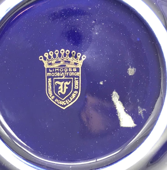 Limoges France| Konfektteller | Desserteller| Kobaltblau|