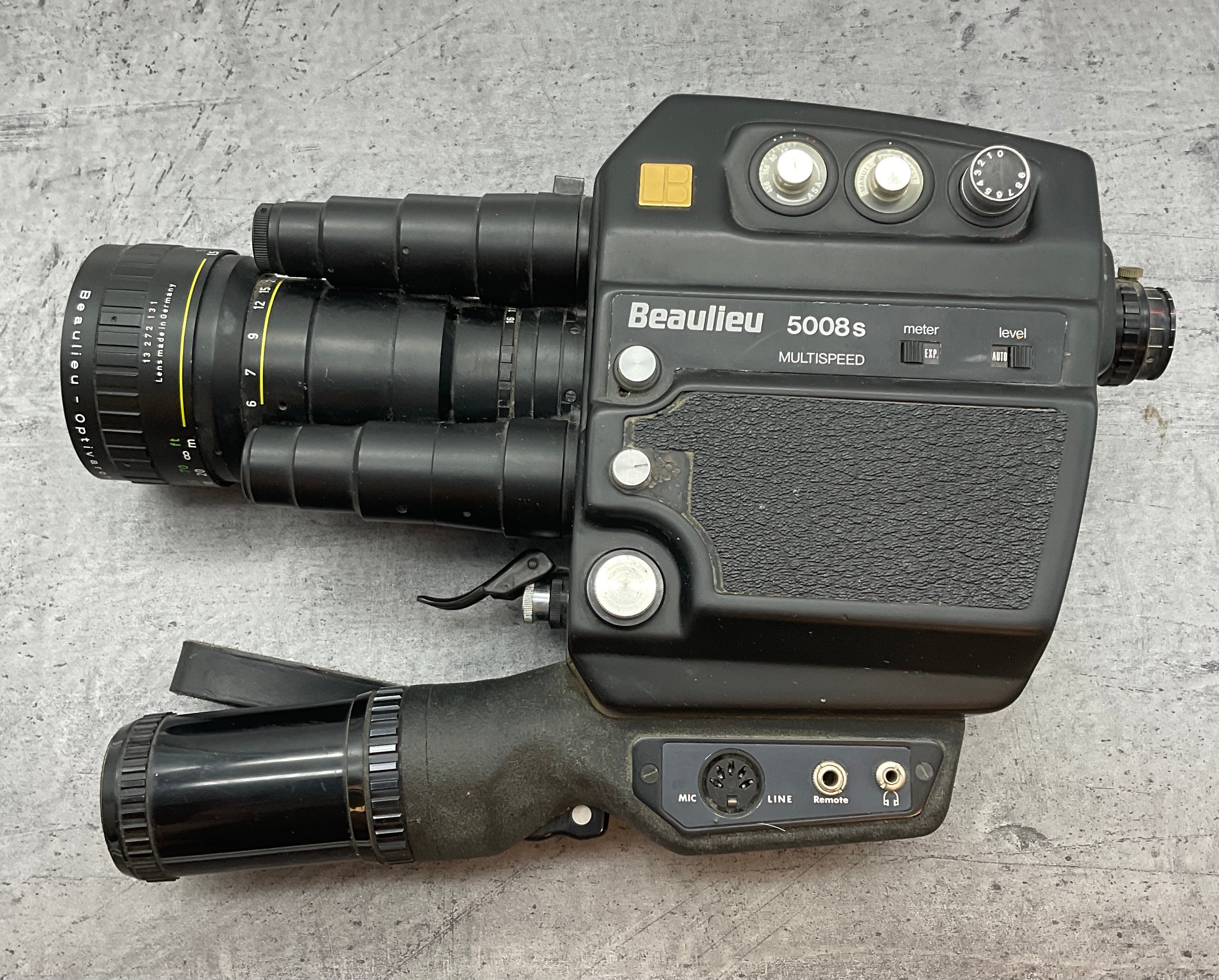 Beaulieu 5008S Super 8 Cine Camera with Angenieux Zoom 1.2/6-80mm