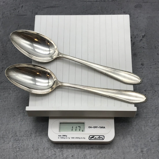 2 Stk. Esslöffel, Löffel, 60er versilbert