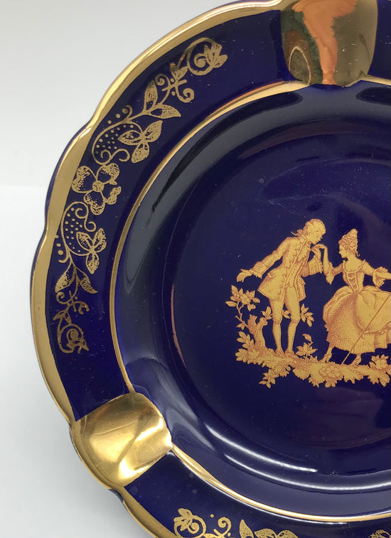 Limoges France| Konfektteller | Desserteller| Kobaltblau|