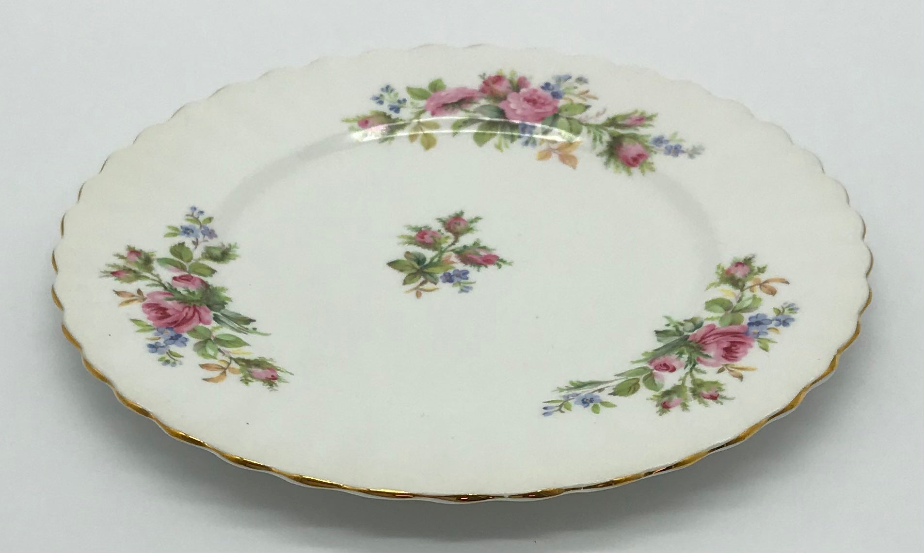 Royal Albert Moss Rose Bone China Brotteller, Kuchenteller