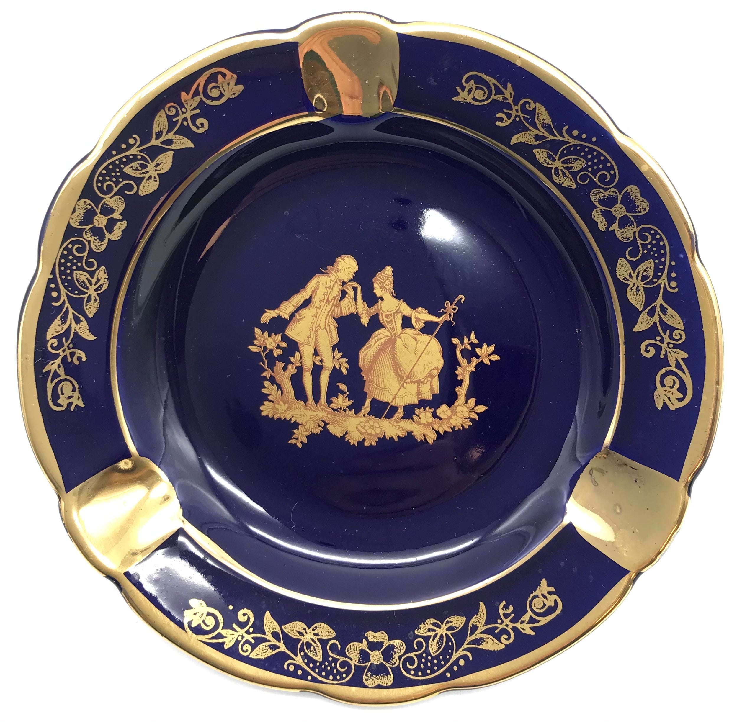 Limoges France| Konfektteller | Desserteller| Kobaltblau|