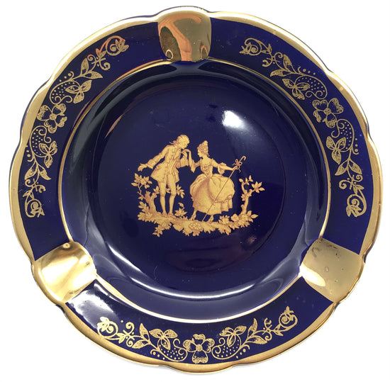 Limoges France| Konfektteller | Desserteller| Kobaltblau|