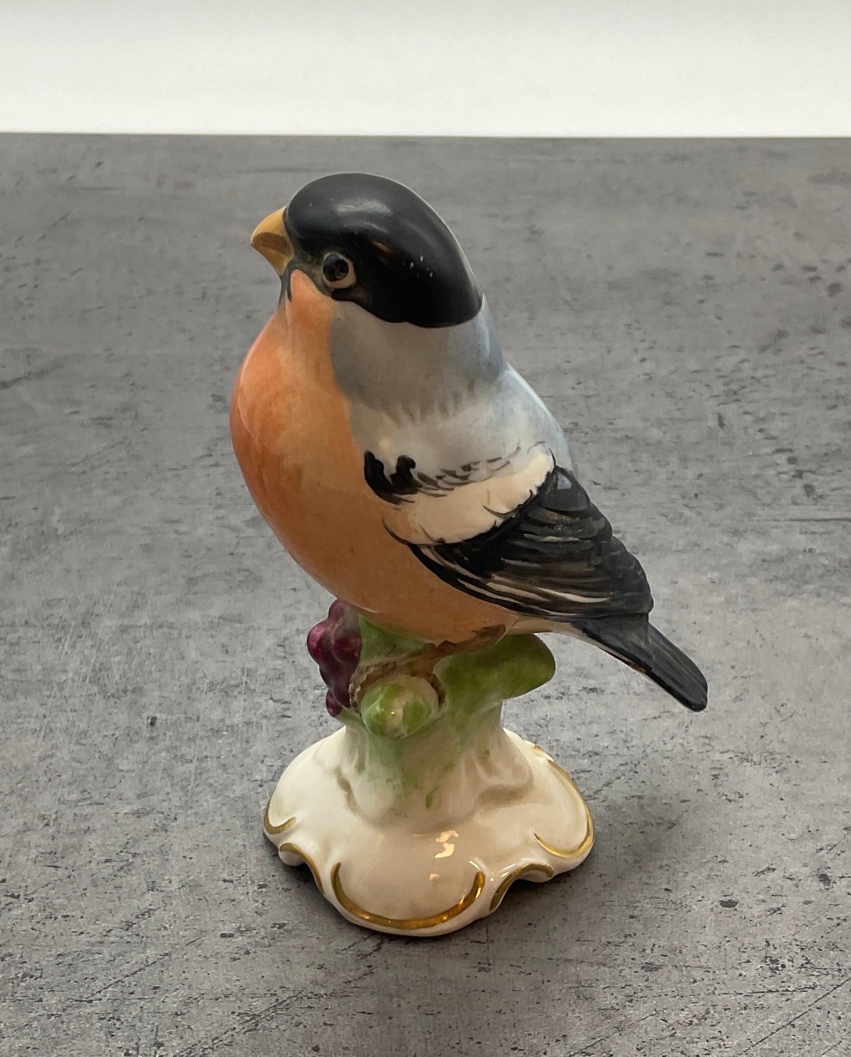 Rotkehlchen Vogel Dekoration Figur, Dresdner  Porzellan