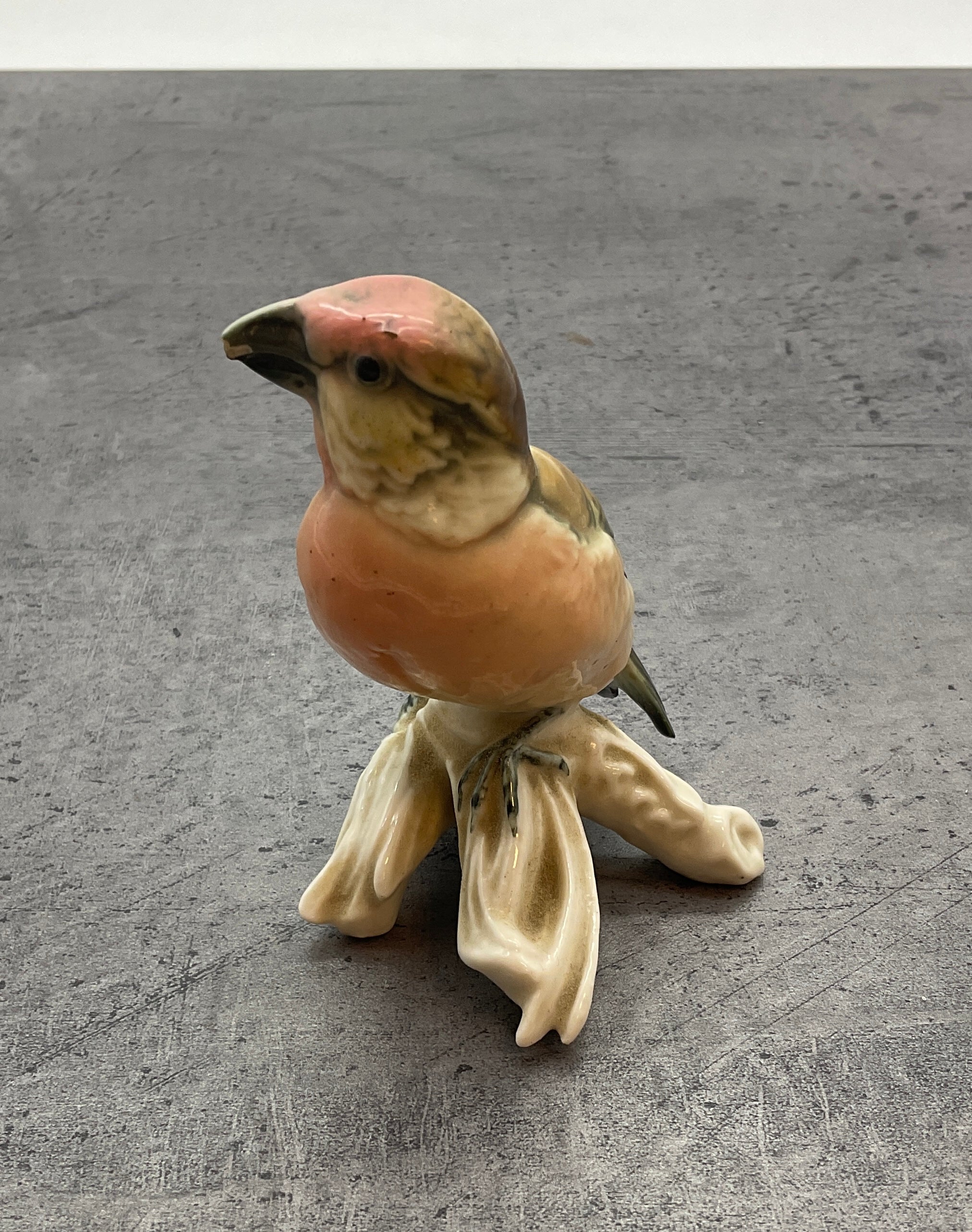 Rotkehlchen Vogel Dekoration Figur, aus Porzellan