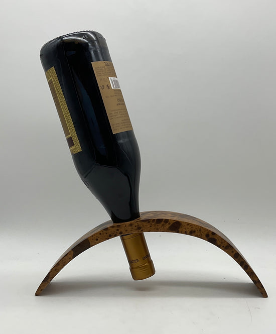 Weinflaschenhalter aus hellem geflecktem Holz, Flaschen Ständer,