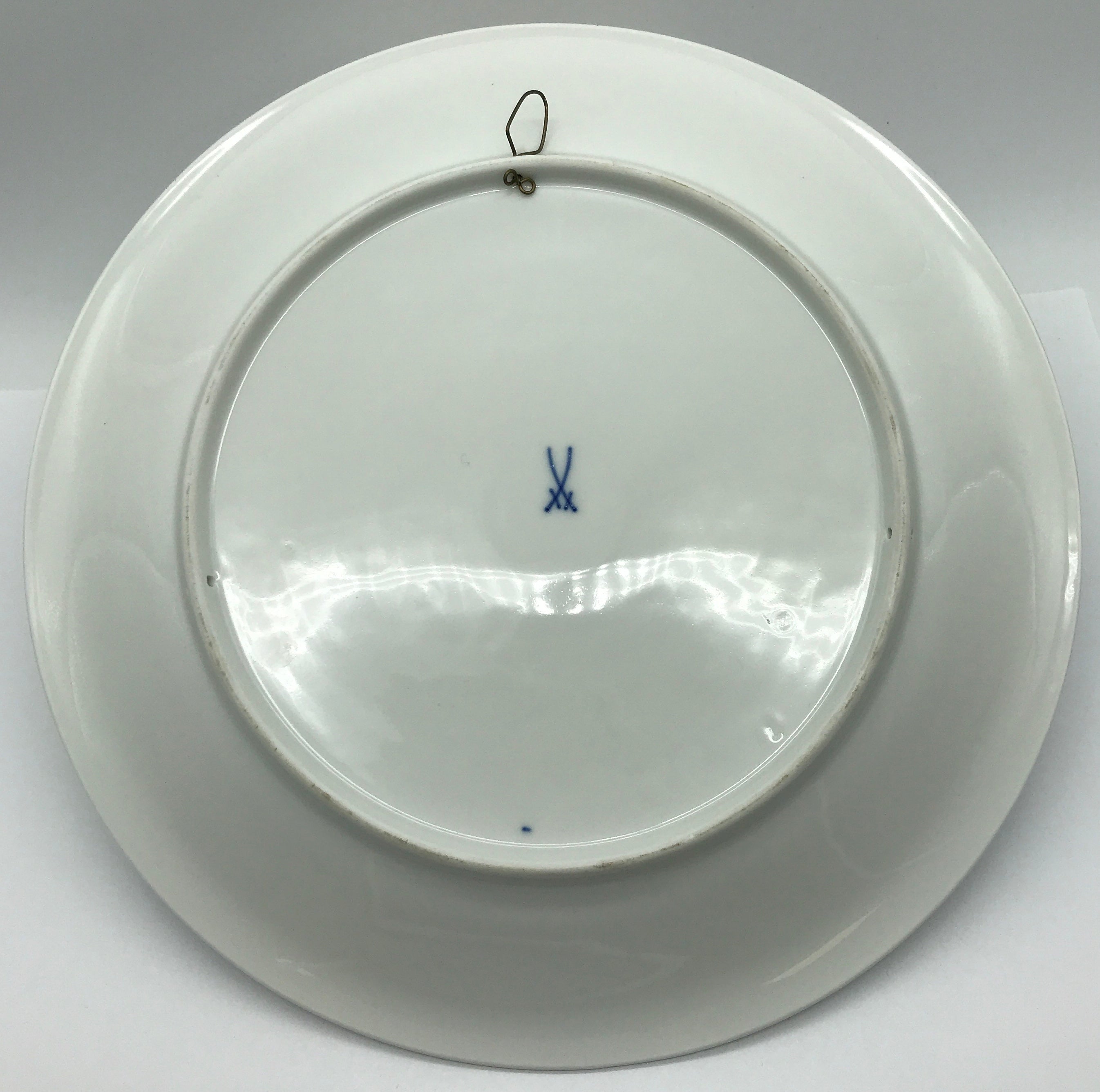 Meissen Wandteller Wall Plate Städteteller Dresden Stadtansicht Elbe Goldrand