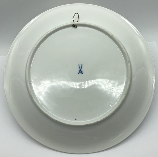 Meissen Wandteller Wall Plate Städteteller Dresden Stadtansicht Elbe Goldrand