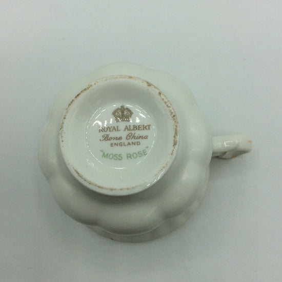 Royal Albert MOSS ROSE Kaffeegedeck 3tlg. Sammeltasse Bone China England