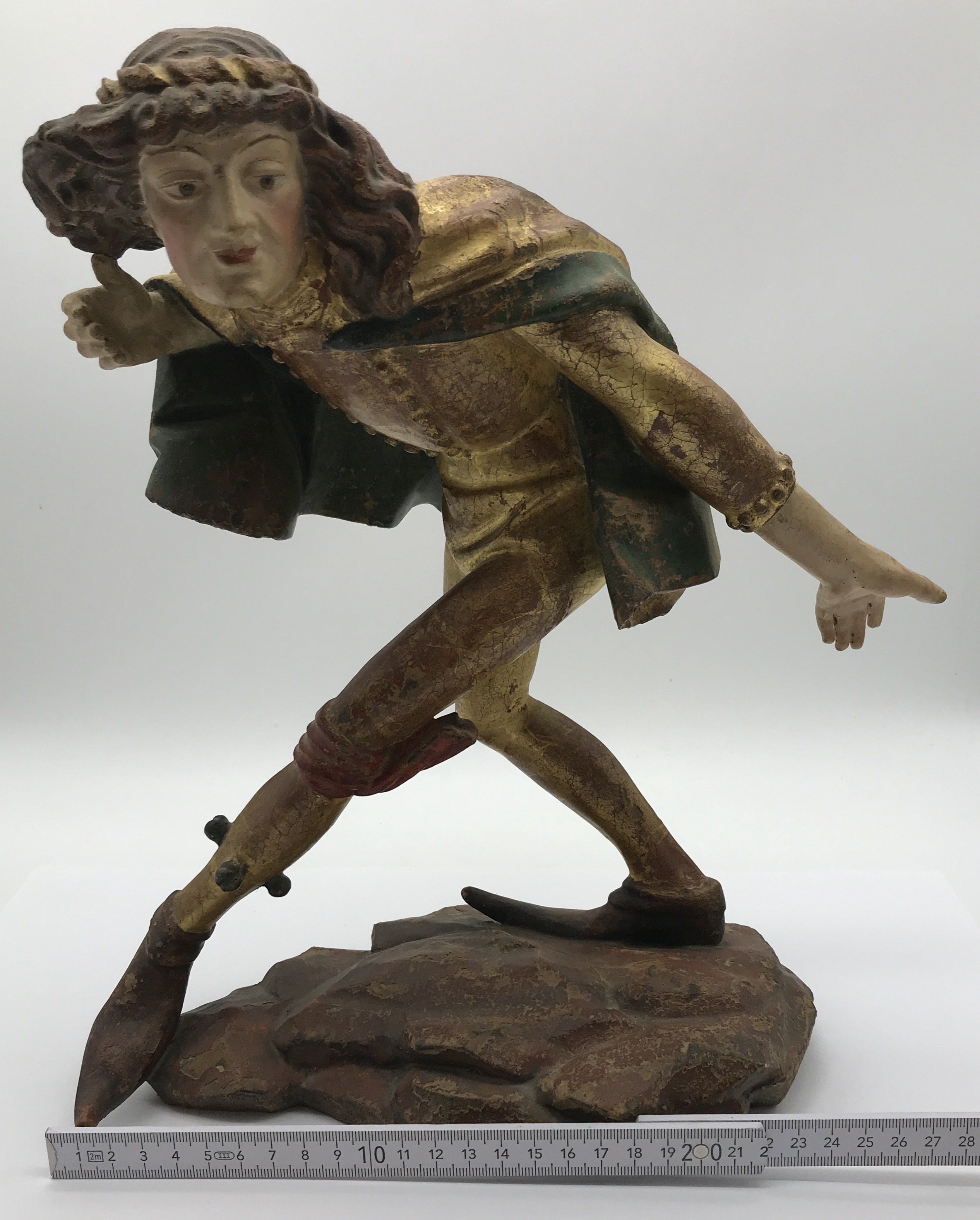 Moriskentänzer Jüngling, Schenna K. Kostner 1980, handgeschnitzt, 32,5cm hoch