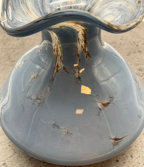 Hellblaue Glasvase, Vase, Blumenvase